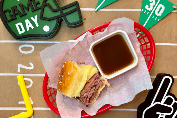 french dip sliders football themed